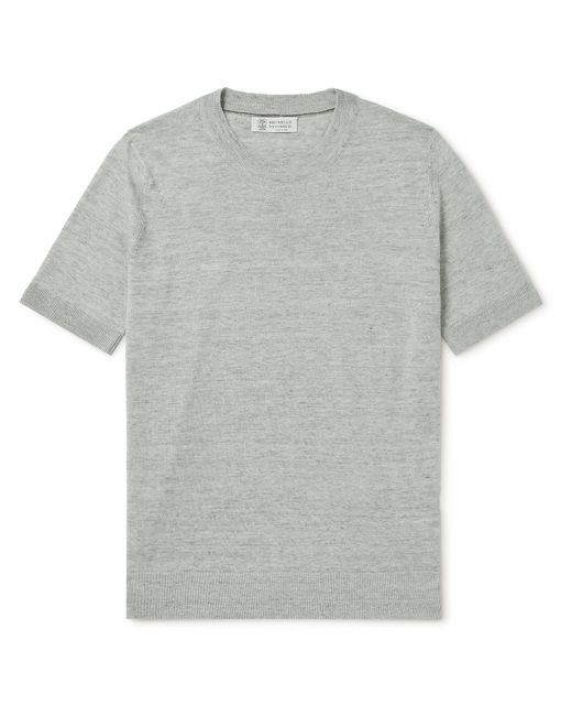 Brunello Cucinelli Linen and Cotton-Blend T-Shirt
