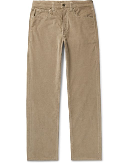Saman Amel Slim-Fit Straight-Leg Cotton-Blend Corduroy Trousers