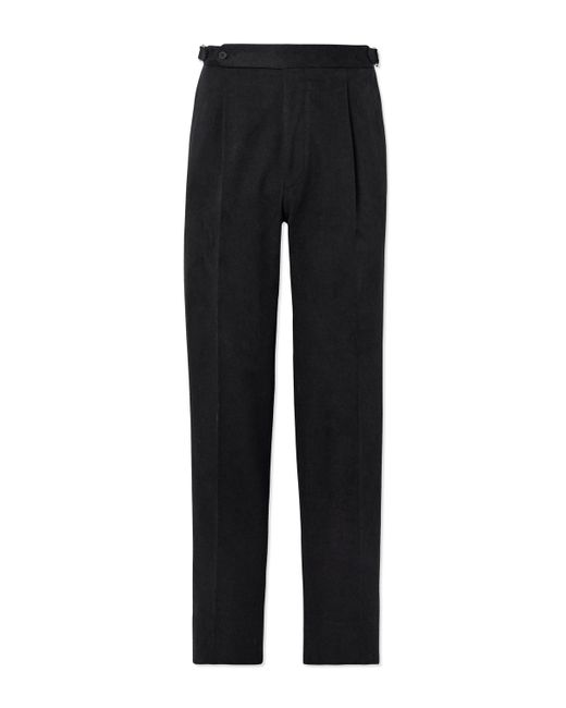 Stòffa Tapered Pleated Cotton-Canvas Trousers