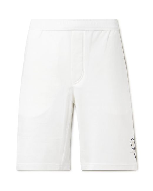 Brunello Cucinelli Logo-Embroidered Mesh-Trimmed Cotton-Jersey Shorts