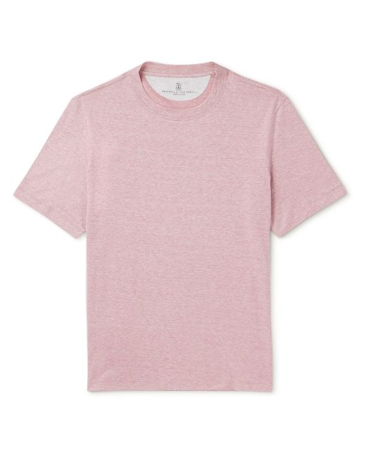 Brunello Cucinelli Slub Linen and Cotton-Blend Jersey T-Shirt