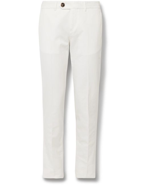 Brunello Cucinelli Slim-Fit Cotton-Gabardine Trousers