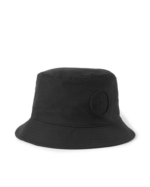 Stone Island Logo-Embroidered Cotton-Canvas Bucket Hat