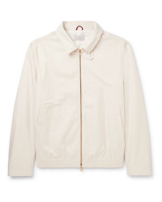 Brunello Cucinelli Cotton-Blend Twill Harrington Jacket