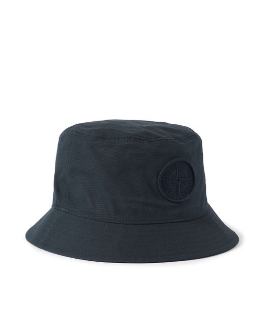 Stone Island Logo-Embroidered Cotton-Canvas Bucket Hat