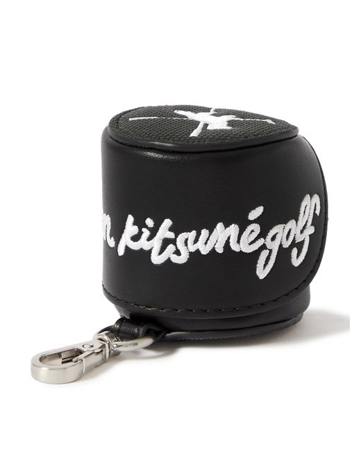 Maison Kitsuné Logo-Embroidered Canvas and Faux Leather Ball Case