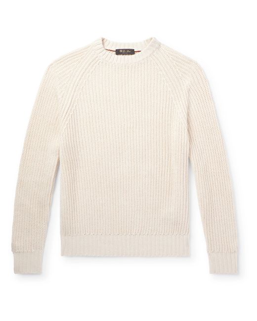 Loro Piana Ribbed Linen Cotton and Silk-Blend Sweater