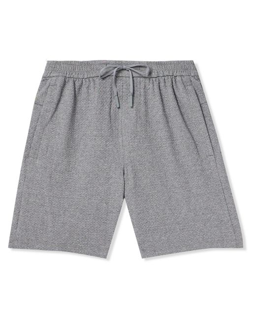 Lululemon Straight-Leg Double-Knit Textured Cotton-Blend Jersey Drawstring Shorts