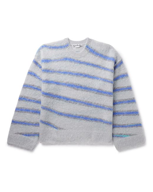 Acne Studios Kwatta Striped Brushed-Knit Sweater