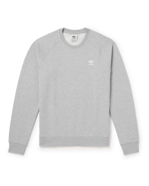 Adidas Originals Essential Logo-Embroidered Cotton-Blend Jersey Sweatshirt