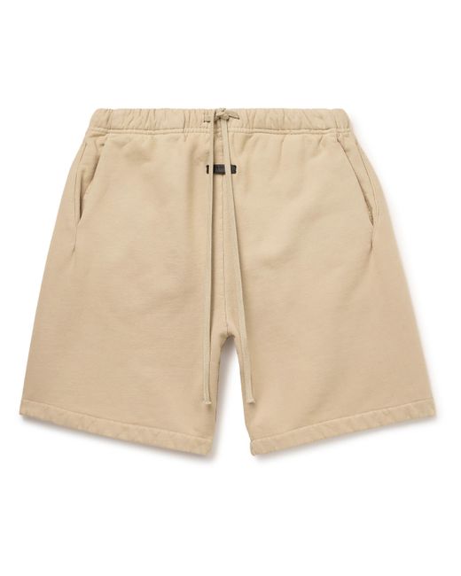 Fear Of God Wide-Leg Logo-Appliquéd Cotton-Jersey Drawstring Shorts