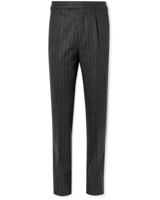 Kingsman Tapered Pinstriped Wool Suit Trousers