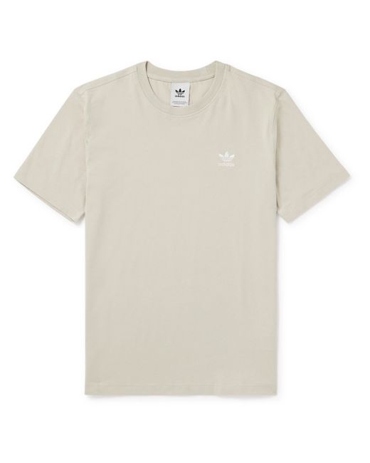 Adidas Originals Essentials Logo-Embroidered Cotton-Jersey T-Shirt
