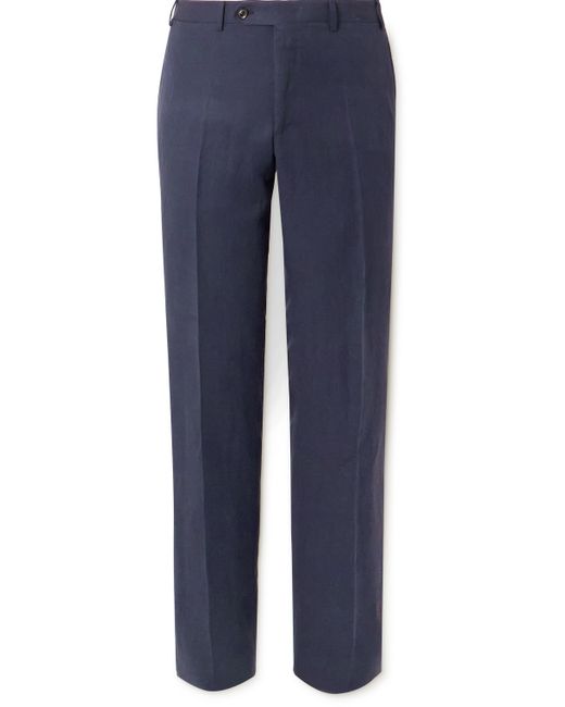 Canali Slim-Fit Straight-Leg Linen and Silk-Blend Suit Trousers
