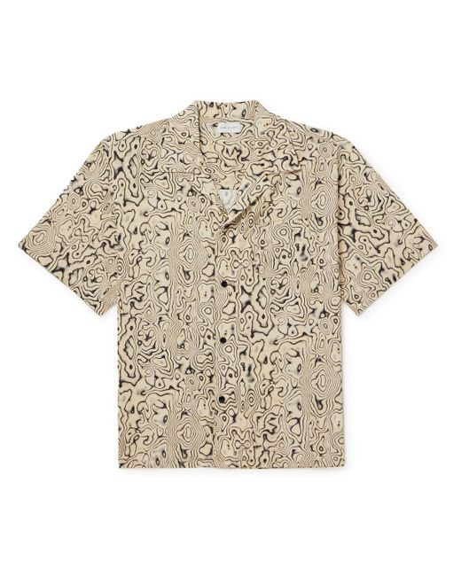 John Elliott Camp-Collar Printed Cotton-Blend Poplin Shirt