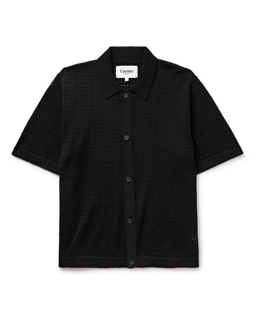 Corridor Pointelle-Knit Cotton Shirt
