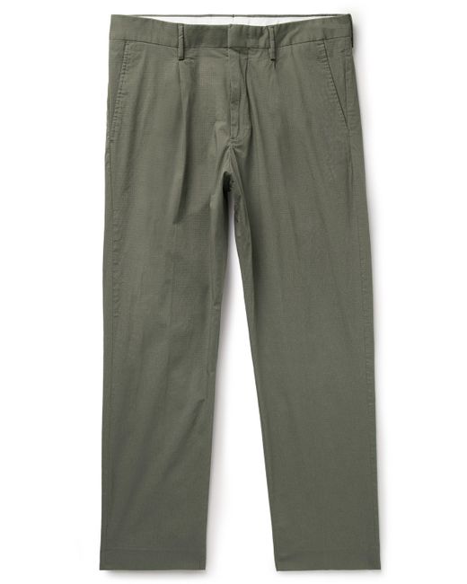 Nn07 Bill 1449 Slim-Fit Pleated Organic Cotton-Blend Ripstop Trousers 29W 32L