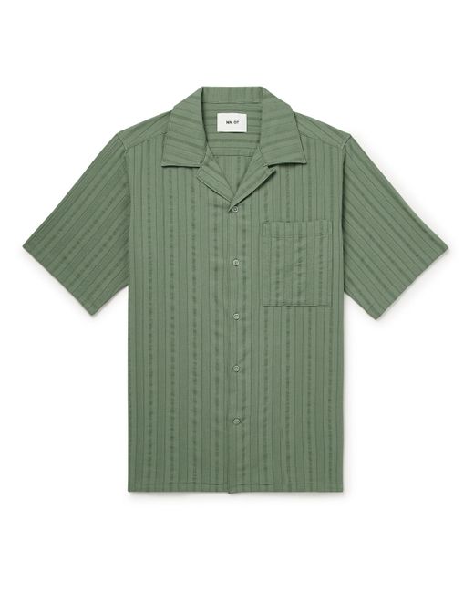 Nn07 Julio 5712 Convertible-Collar Organic Cotton-Jacquard Shirt