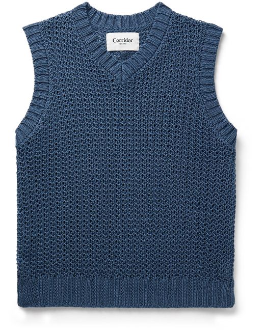 Corridor Open-Knit Cotton Sweater Vest