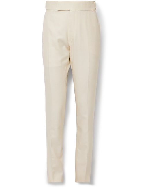 Tom Ford Atticus Slim-Fit Tapered Silk-Canvas Suit Trousers