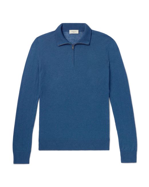 Piacenza 1733 Silk and Cashmere-Blend Half-Zip Sweater