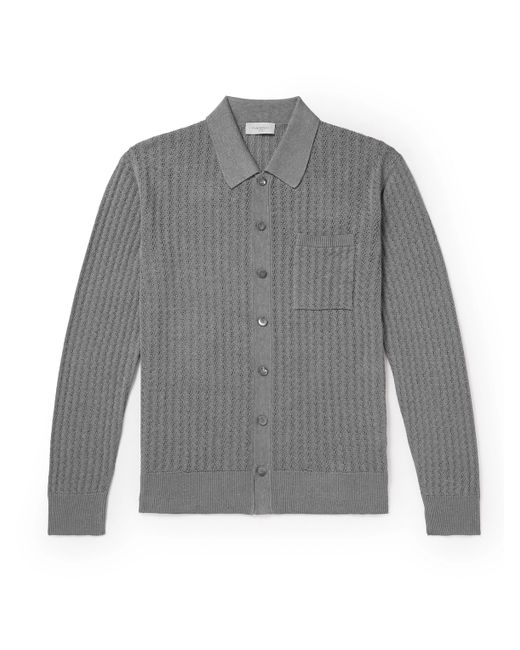 Piacenza 1733 Pointelle-Knit Silk and Linen-Blend Shirt