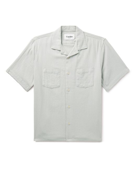 Corridor High Twist Camp-Collar Crinkled-Cotton Shirt