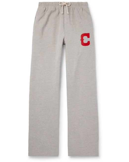 Cherry Los Angeles Parachute Straight-Leg Logo-Appliquéd Cotton-Jersey Sweatpants
