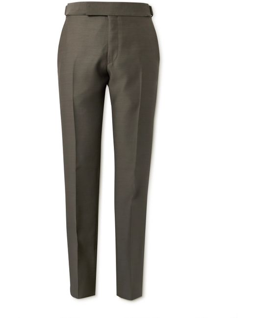 Tom Ford Atticus Straight-Leg Wool and Silk-Blend Suit Trousers