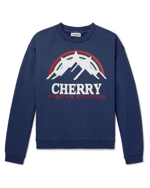 Cherry Los Angeles Mountain Expedition Logo-Print Cotton-Jersey Sweatshirt