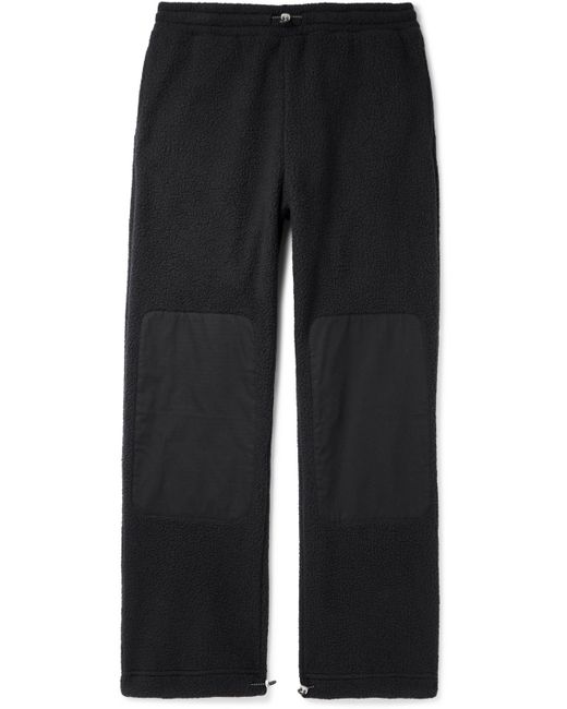 Cherry Los Angeles Straight-Leg Ripstop-Trimmed Fleece Trousers