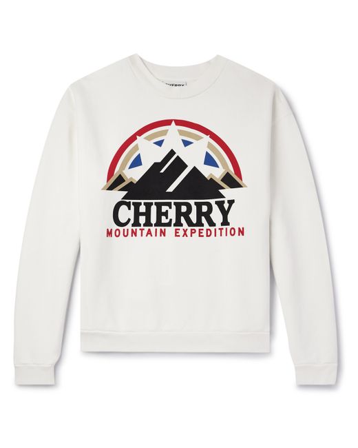 Cherry Los Angeles Mountain Expedition Logo-Print Cotton-Jersey Sweatshirt
