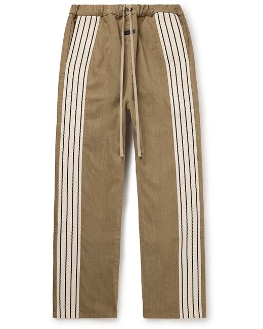 Fear Of God Forum Straight-Leg Striped Canvas-Trimmed Drawstring Jeans