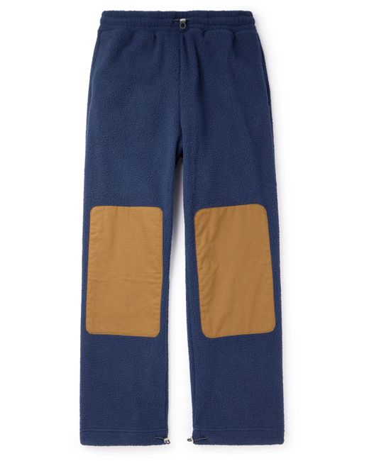 Cherry Los Angeles Straight-Leg Ripstop-Trimmed Fleece Trousers