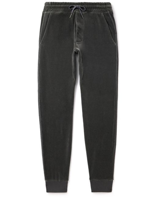 Tom Ford Tapered Cotton-Blend Velour Sweatpants