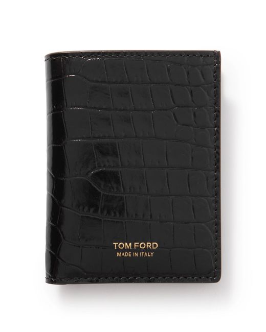 Tom Ford Croc-Effect Leather Bifold Cardholer