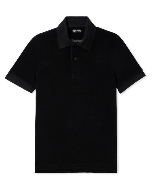 Tom Ford Cotton-Blend Terry Polo Shirt