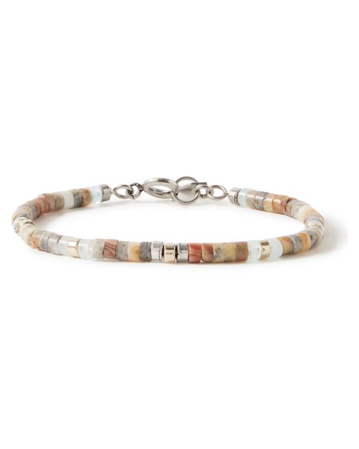 Marant Perfectly Man Silver and Gold-Tone Agate Jade Bracelet