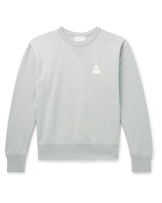 Marant Mike Logo-Flocked Cotton-Blend Jersey Sweatshirt