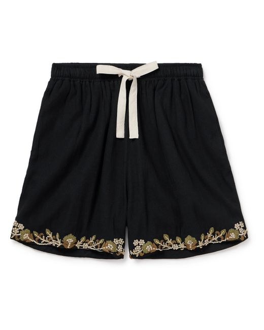 Kartik Research Embellished Cotton Drawstring Shorts UK/US 30