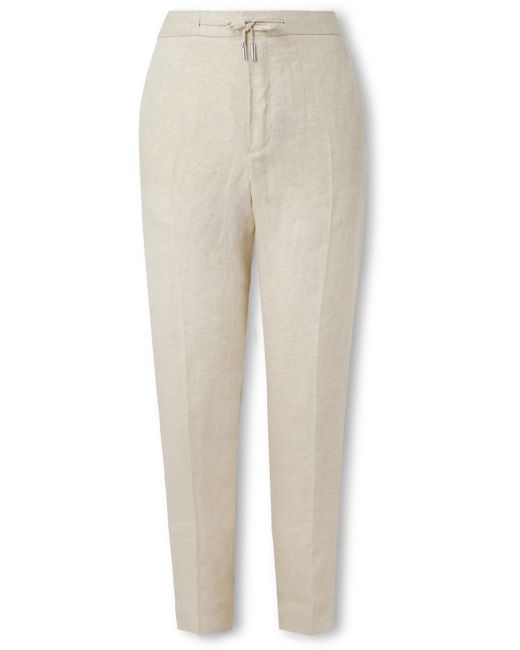 Mr P. Mr P. James Straight-Leg Linen-Twill Drawstring Suit Trousers