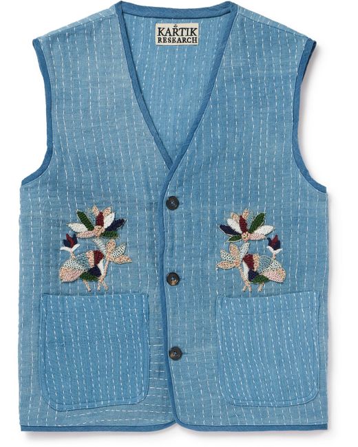 Kartik Research Embroidered Cotton Vest