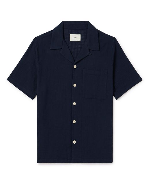 Folk Convertible-Collar Cotton-Gauze Shirt