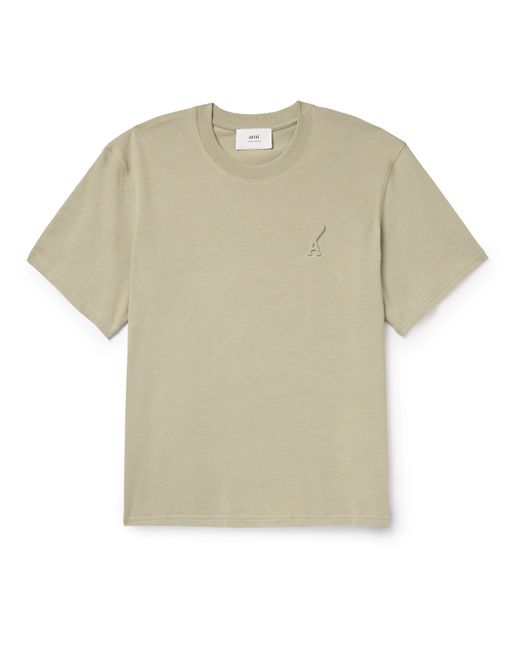 AMI Alexandre Mattiussi Logo-Embossed Cotton-Jersey T-Shirt