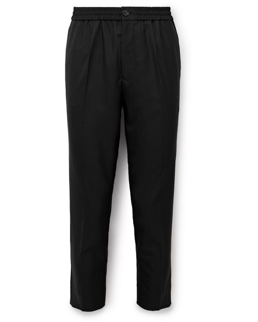 AMI Alexandre Mattiussi Slim-Fit Cropped Pleated Virgin Wool Trousers