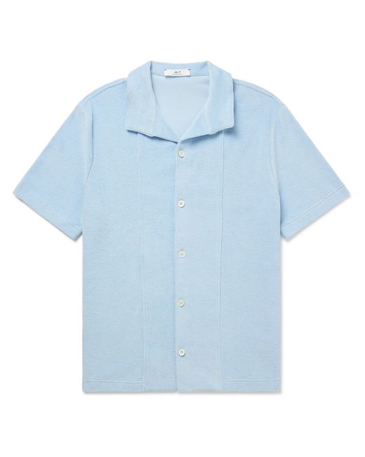 Mr P. Mr P. Cutaway-Collar Cotton-Terry Shirt