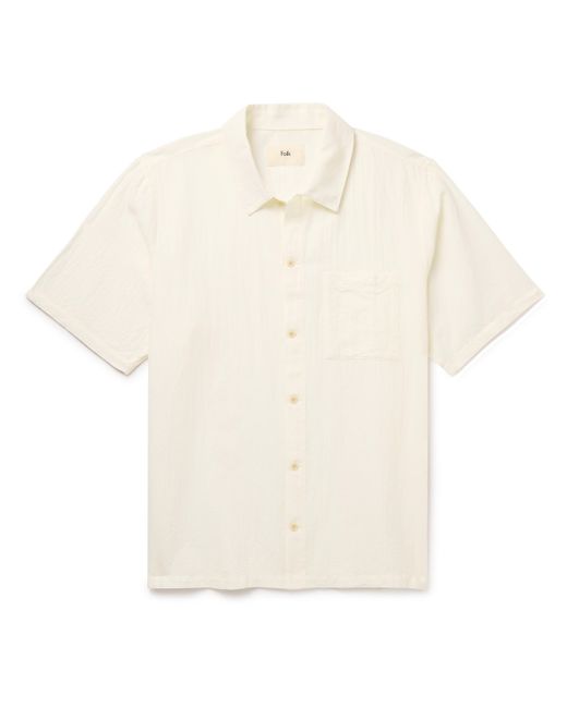 Folk Gabe Cotton and Linen-Blend Shirt