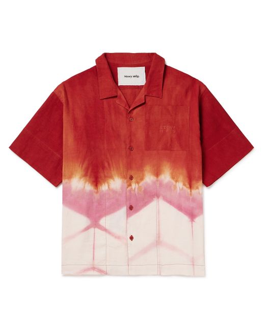 STORY mfg. Story Mfg. Greetings Camp-Collar Tie-Dyed Cotton and Linen-Blend Shirt