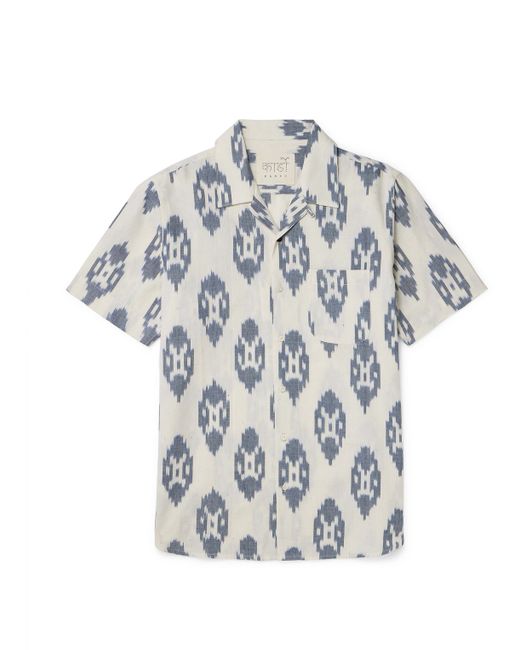 Kardo Lamar Convertible-Collar Cotton-Jacquard Shirt
