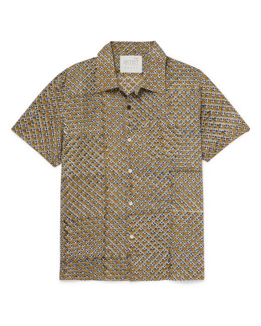 Kardo Chintan Convertible-Collar Printed Cotton Shirt